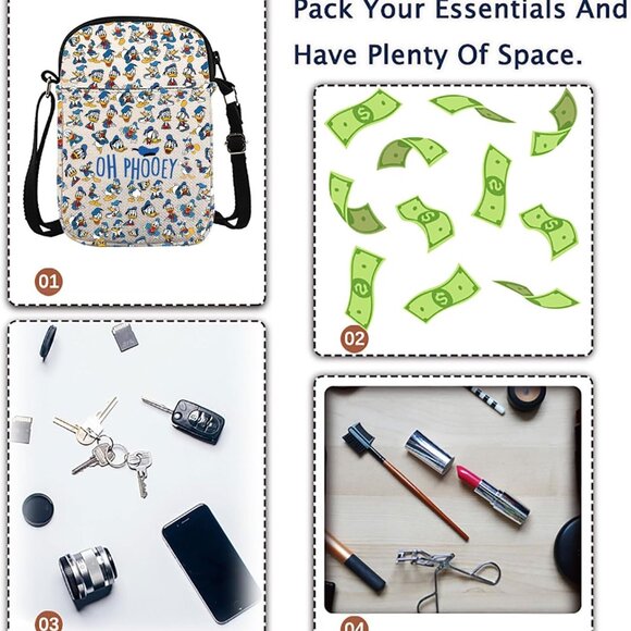 Stylish Duck Lover Gift - Waterproof Oh Pho-ey Canvas Bag with Adjustable Strap - Picture 7 of 7